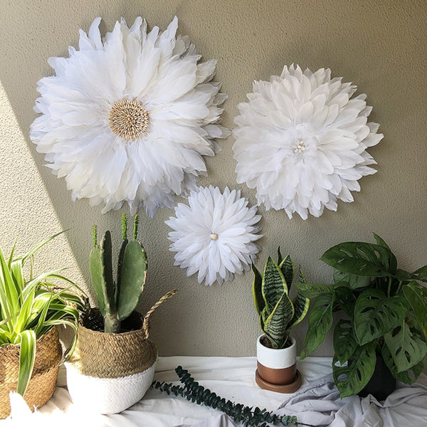 European Style Handmade Natural Feather Room Decoration Girls Room  Decoration De Maison  Nordic Decoration Home