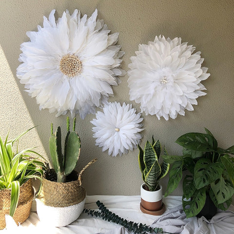 European Style Handmade Natural Feather Room Decoration Girls Room  Decoration De Maison  Nordic Decoration Home