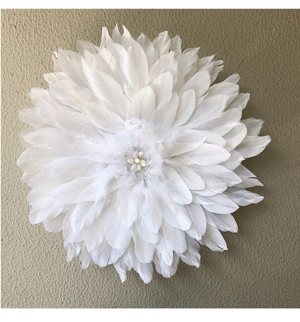 European Style Handmade Natural Feather Room Decoration Girls Room  Decoration De Maison  Nordic Decoration Home