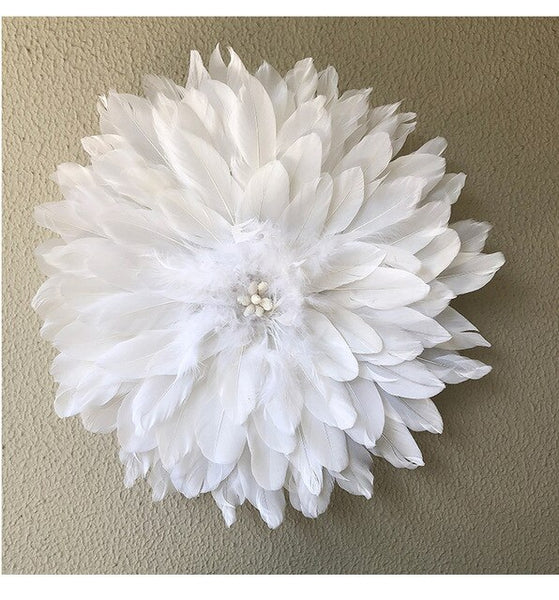 European Style Handmade Natural Feather Room Decoration Girls Room  Decoration De Maison  Nordic Decoration Home