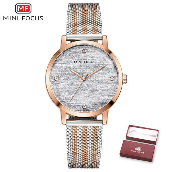 MINI FOCUS 2020 New Women Watch Elegant Fashion Ladies quartz Watch Waterproof Stainless Steel Belt Ladies Dress Montre Relogia