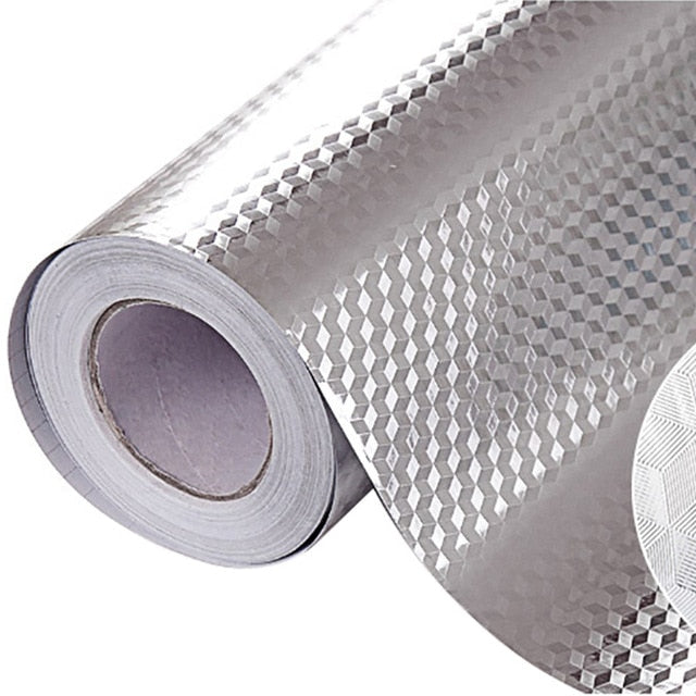 Aluminum Foil Kitchen Stickers Maison Decoration Sticker Self Adhesive Waterproof Wallpaper For Furniture