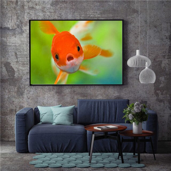 Sea Animal Fish Goldfish Dolphin Shark Poster Wall Pictures for Living Room Decoration Maison Canvas Painting Cuadros Decoracion
