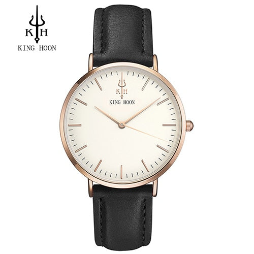 Ladies Fashion Quartz Watch Women Leather Casual Dress Women's Watches Rose Gold Crystal reloje mujer 2016 montre femme