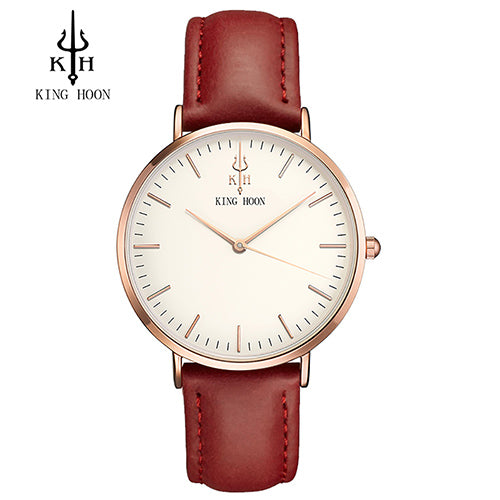 Ladies Fashion Quartz Watch Women Leather Casual Dress Women's Watches Rose Gold Crystal reloje mujer 2016 montre femme