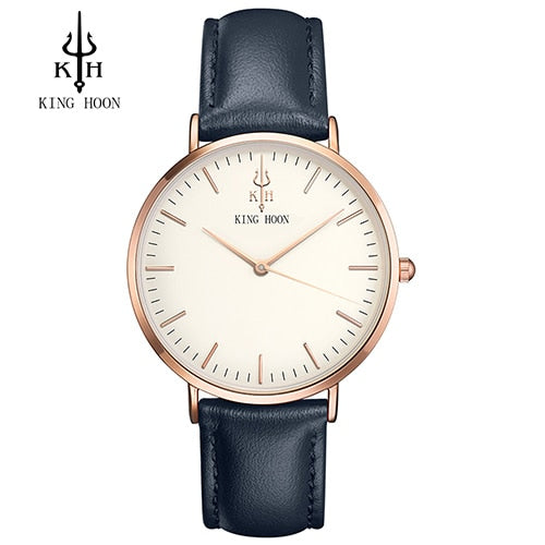 Ladies Fashion Quartz Watch Women Leather Casual Dress Women's Watches Rose Gold Crystal reloje mujer 2016 montre femme