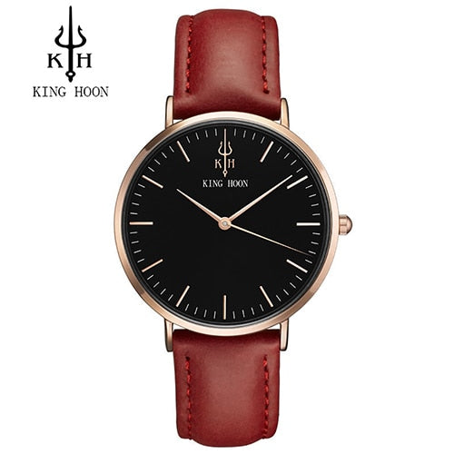 Ladies Fashion Quartz Watch Women Leather Casual Dress Women's Watches Rose Gold Crystal reloje mujer 2016 montre femme