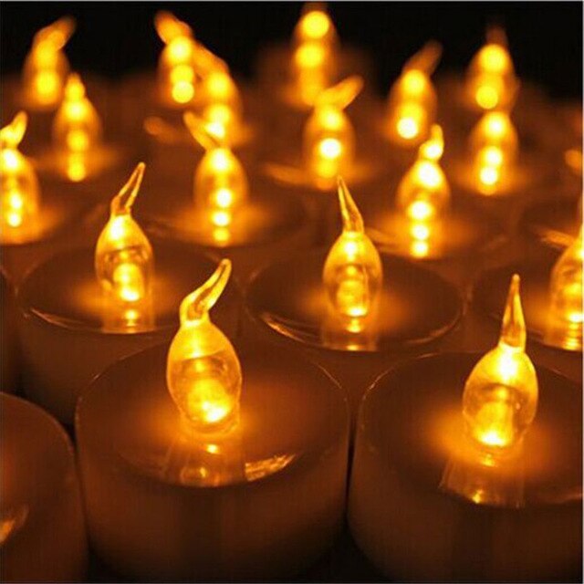 Set of 12 Warm White Flickering decorative-candles ,casamento kaars decoratie Mumlar  bougies decoratives maison